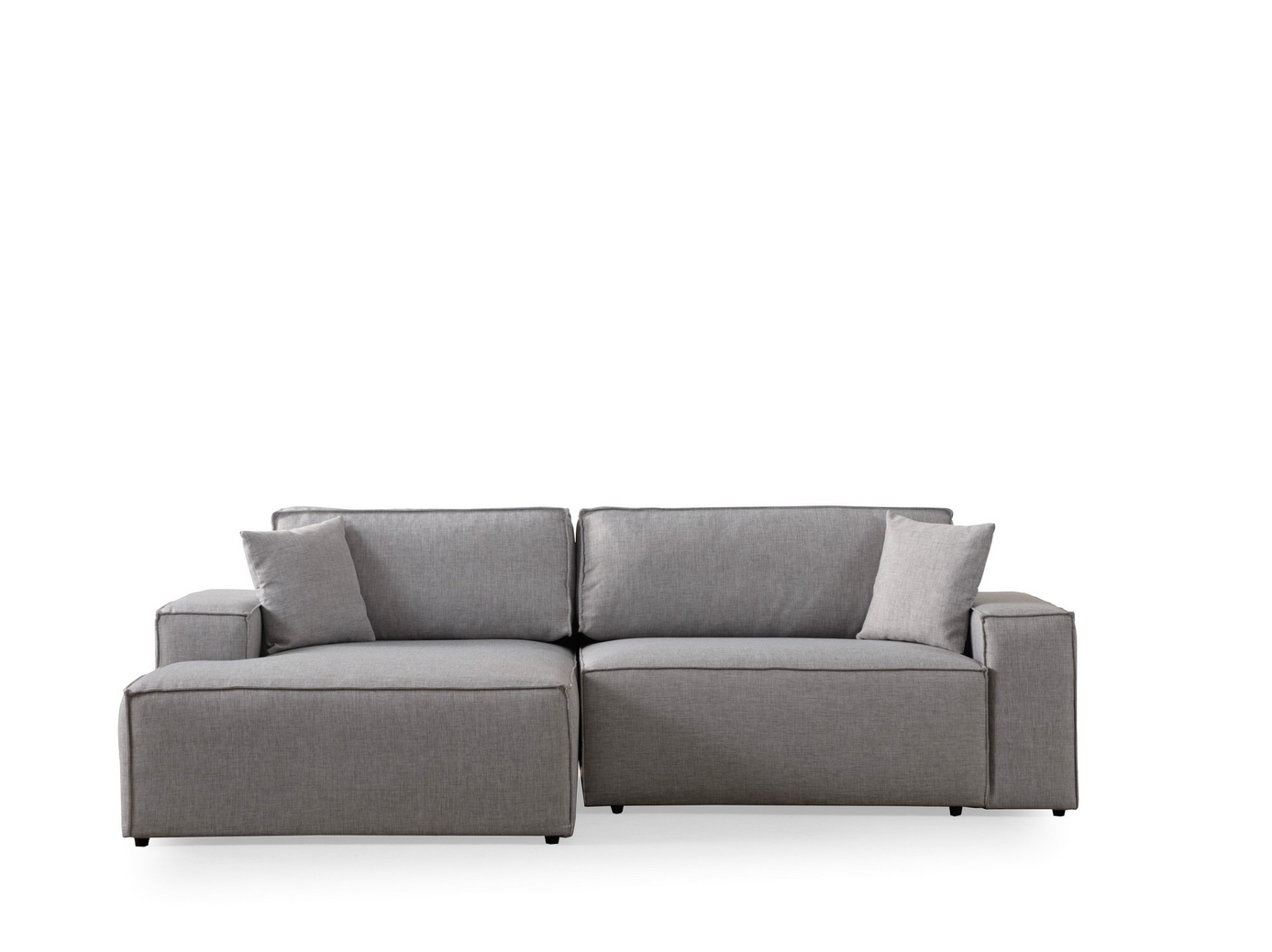Norda Design Tyylikäs kulmavuodesohva, vaaleanharmaa, 260 cm | pyökkirunko, 100 % polyesteri, liukuva mekanismi | täydellinen moderneihin asuintiloihin