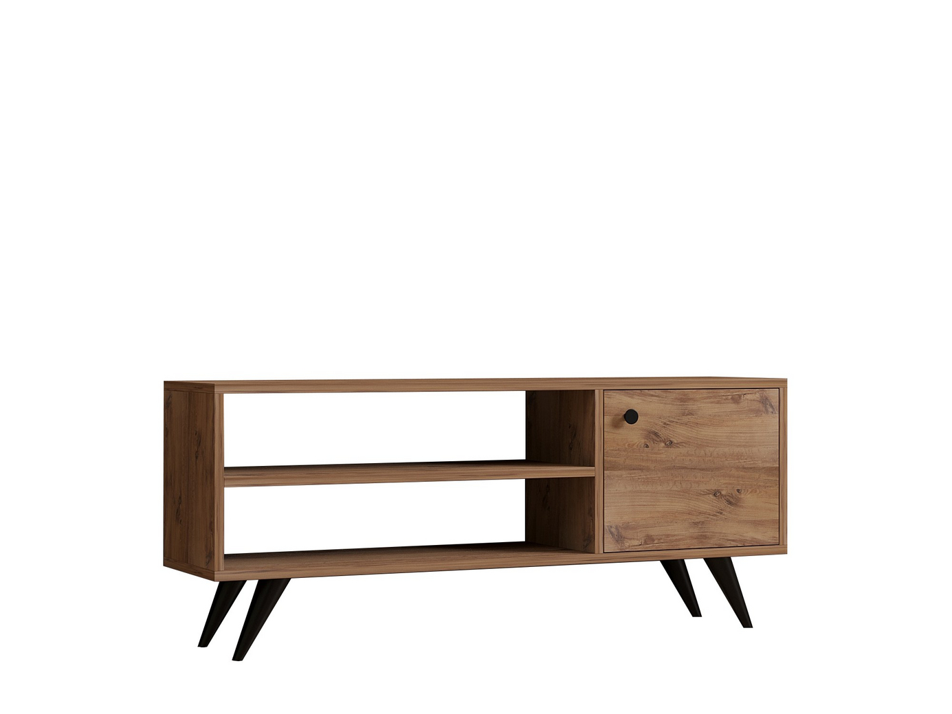 Norda Design moderni TV-taso, Atlantic Pine, 120 cm | 100 % melamiinipinnoitettu, 18 mm paksu | Seinään kiinnitettävä, lisäsäilytystilaa