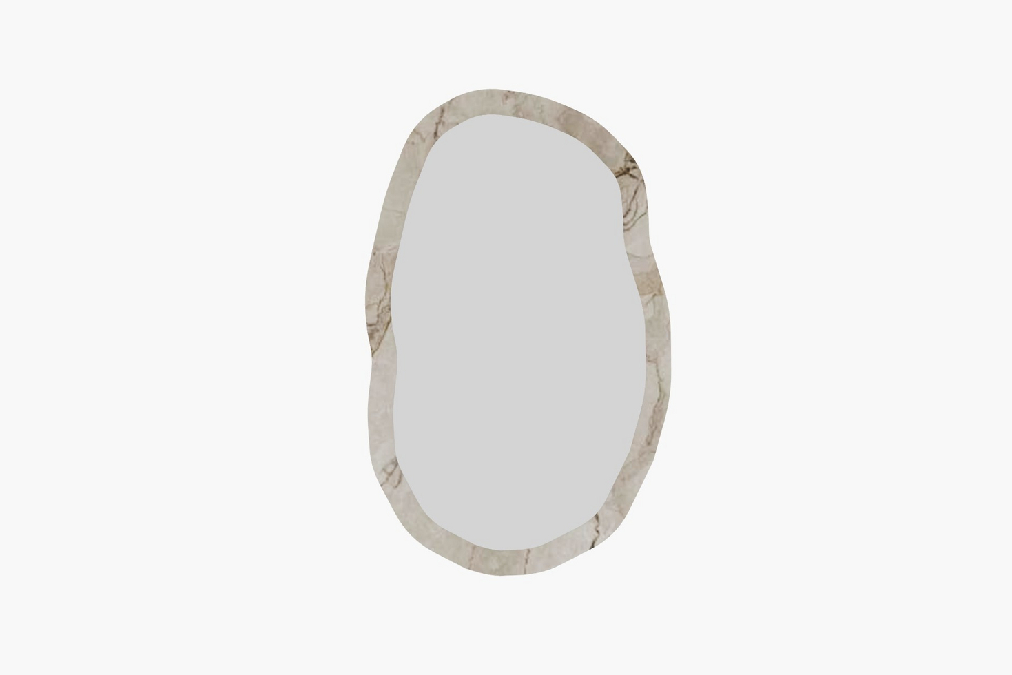 Norda Design Elegantti abstrakti seinäpeili, 52 x 86 cm, Ephesus- ja marmorivärit, 100 % MDF, ympäristöystävällinen muotoilu