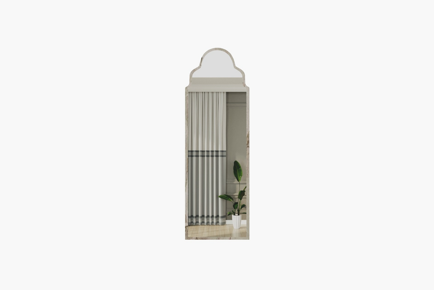 Norda Design elegantti seinäkiinnitteinen peili, 50 x 160 cm, Ephesus- ja marmorisävyt | 100 % MDF, ympäristöystävällinen muotoilu