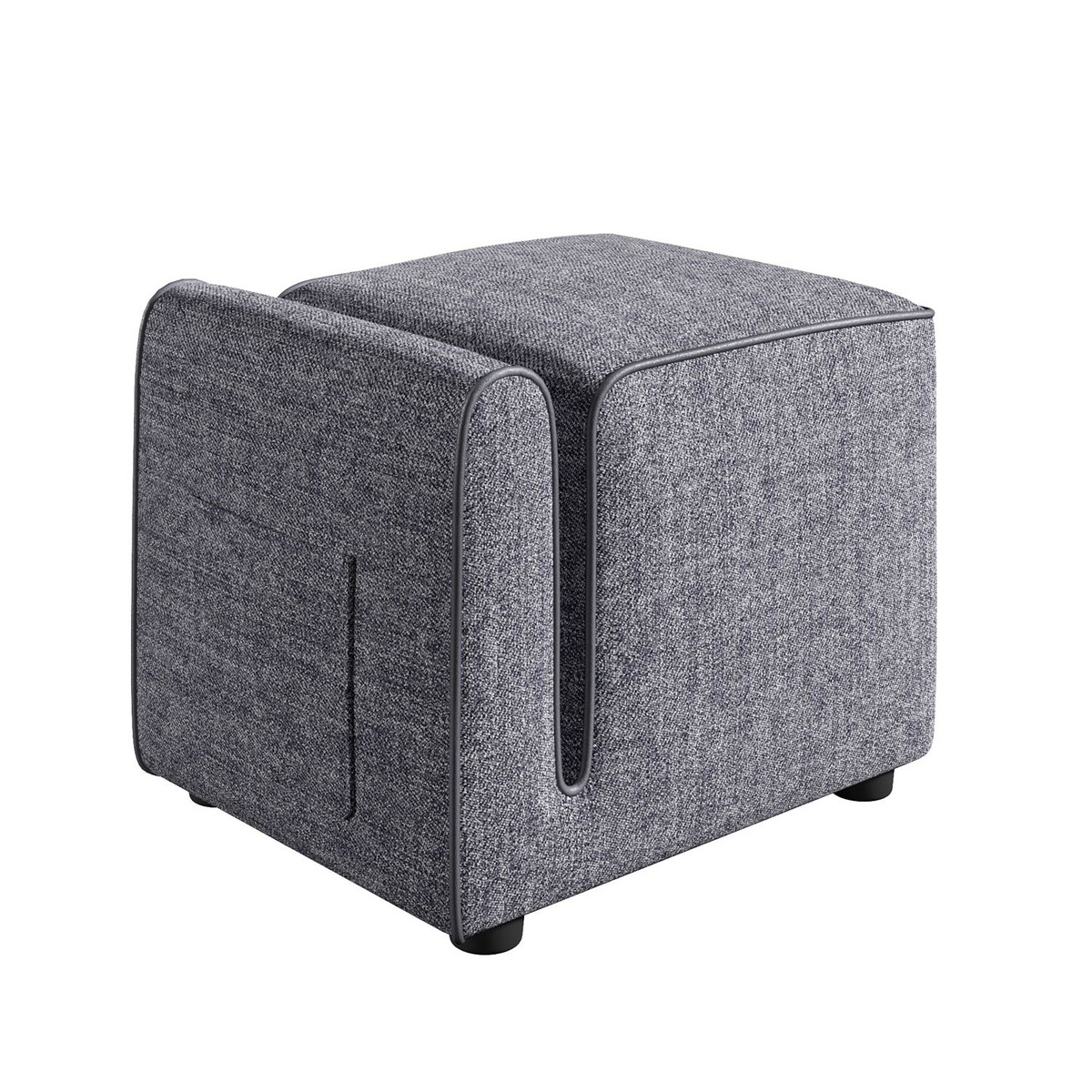 Norda Design Tyylikäs harmaa rahi, 53 x 43 x 42 cm | 28 DNS harmaa vaahto ja 14 DNS valkoinen vaahto | Täydellinen moderniin sisustukseen