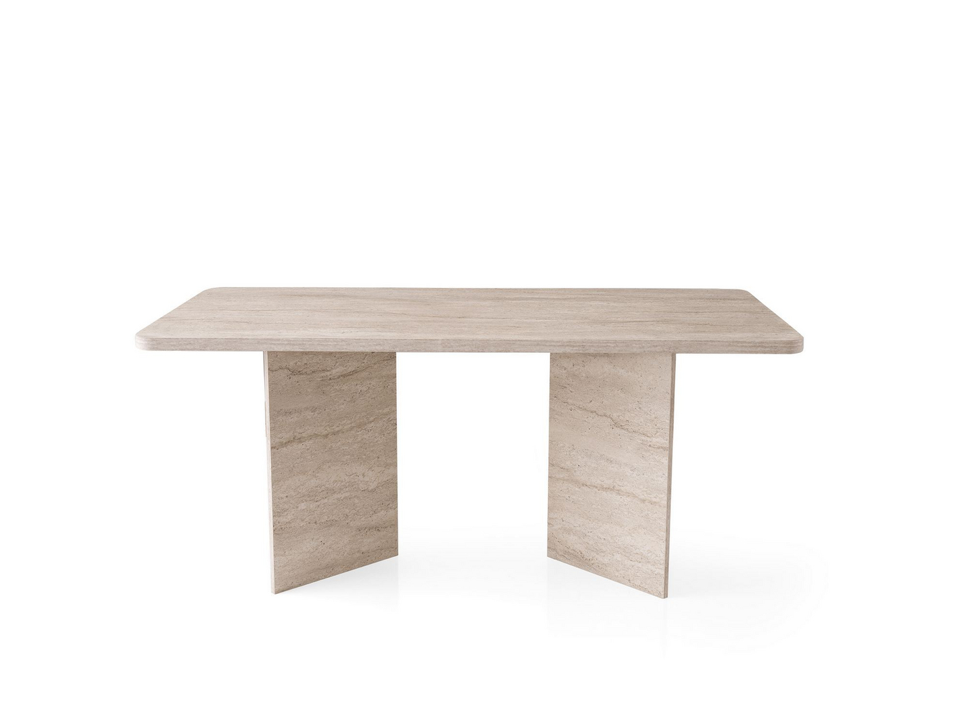 Norda Design moderni ruokapöytä, travertiinin värinen, 180 x 90 x 77 cm | 100 % melamiinipinnoitettu, 18 mm paksu | tyylikäs ja kestävä