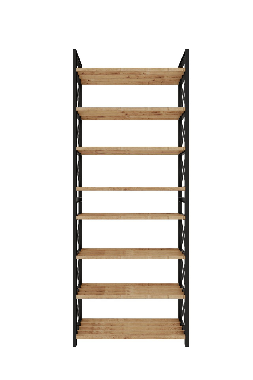 Norda Design Moderni monikäyttöhylly, musta, 46 x 128 x 18 cm | 100 % muovipuu | tyylikäs teollinen muotoilu