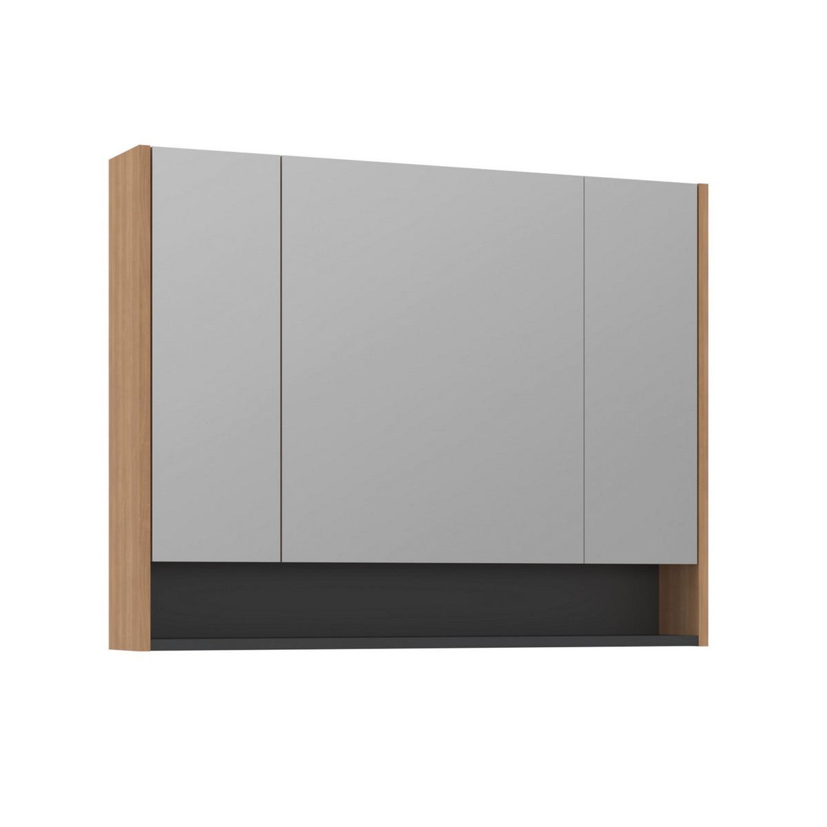 Norda Design Kylpyhuonekaappi peilillä Ricato 100, pähkinä, 16 × 101 × 78 cm