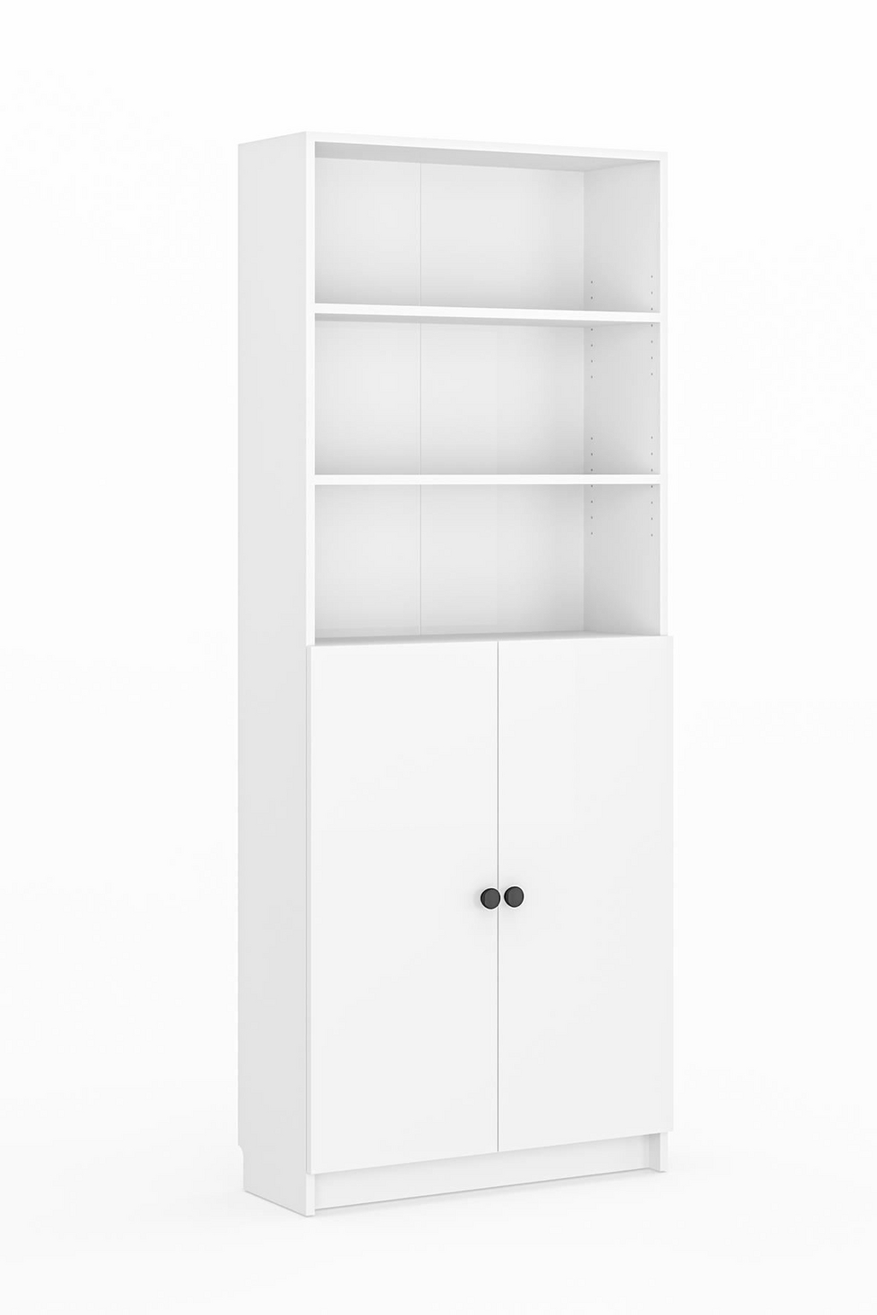 Norda Design Kirjahylly Bili 5 Shelf 2 Lid, valkoinen, 28 × 80 × 200 cm