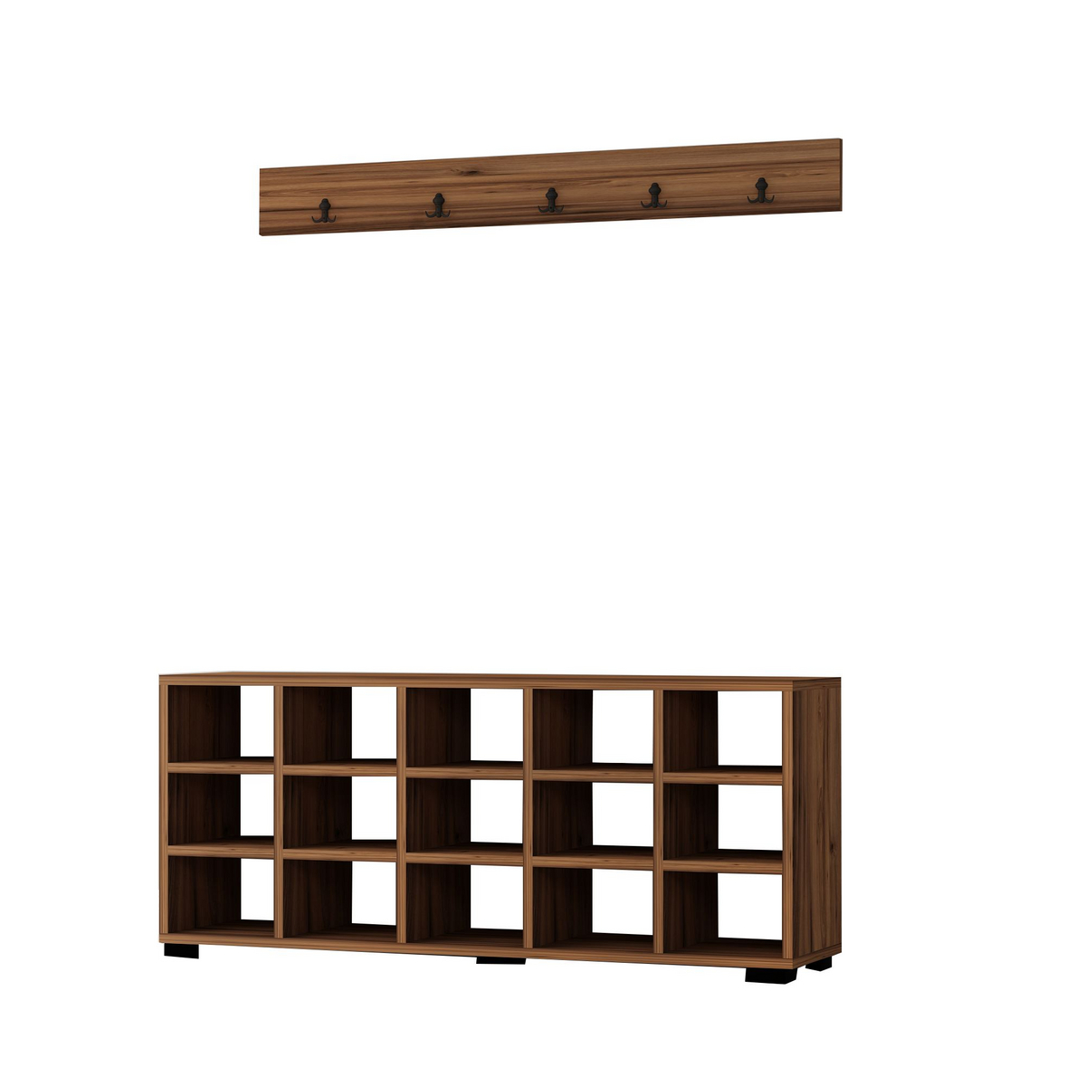 Norda Design Kenkäkaappi Talu, pähkinä, 29,6 × 120 × 51,6 cm