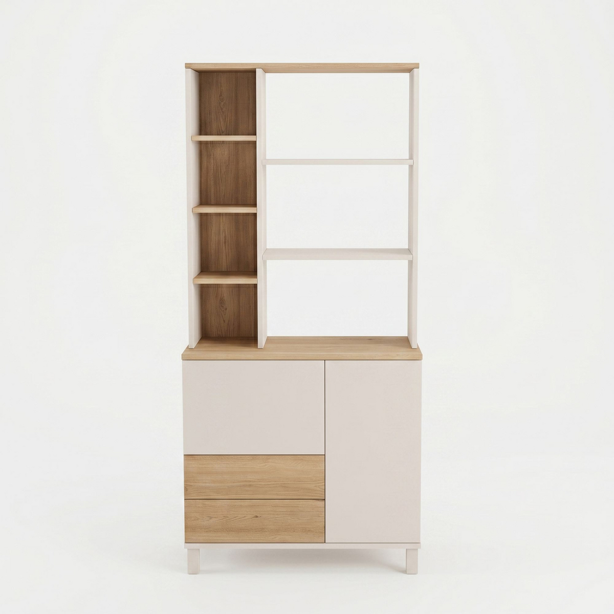 Norda Design Kirjahylly Mood, hiekka/tammi, 35 × 85,2 × 187,8 cm