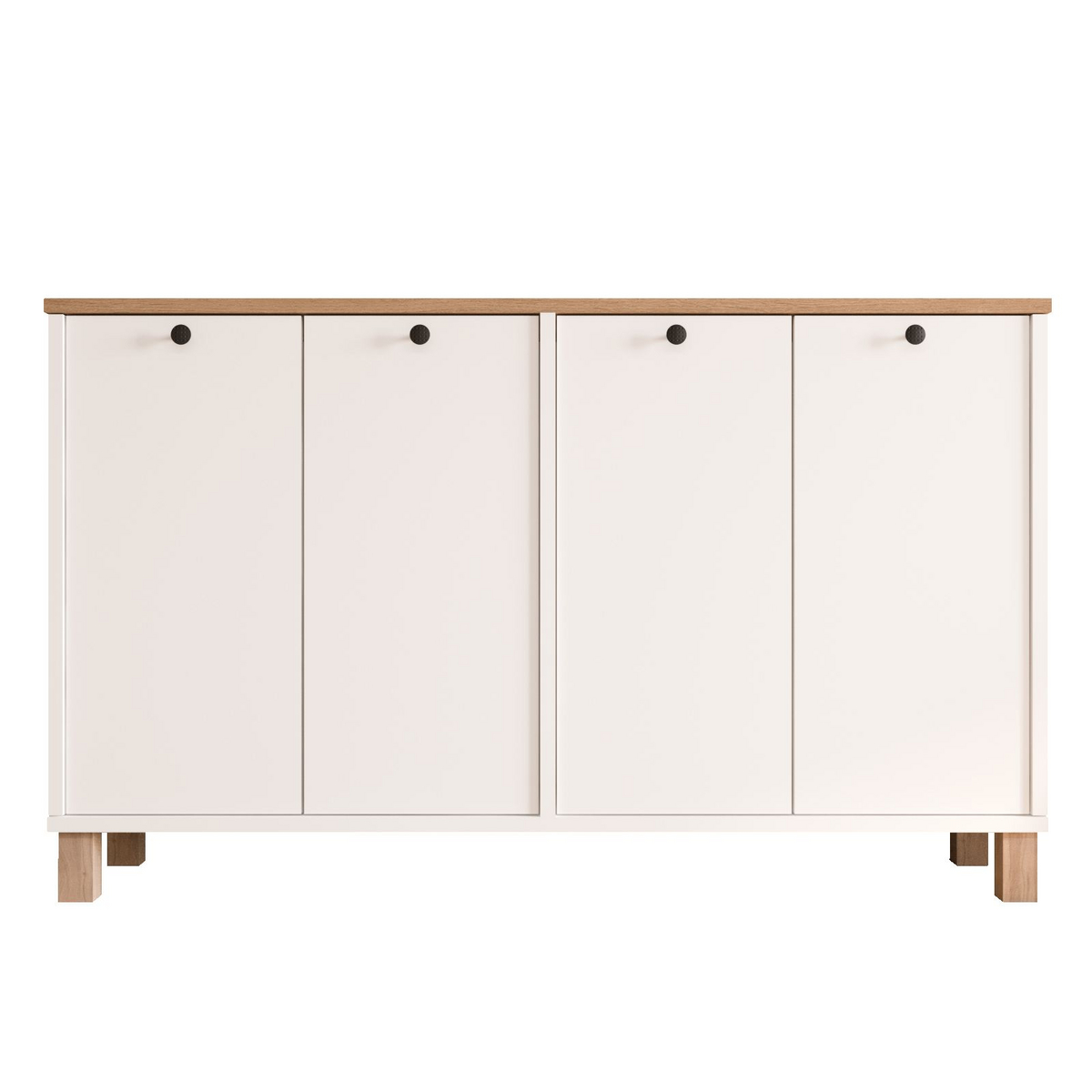 Norda Design Konsolipöytä Nord, valkoinen/tammi, 29,5 × 120 × 73,6 cm