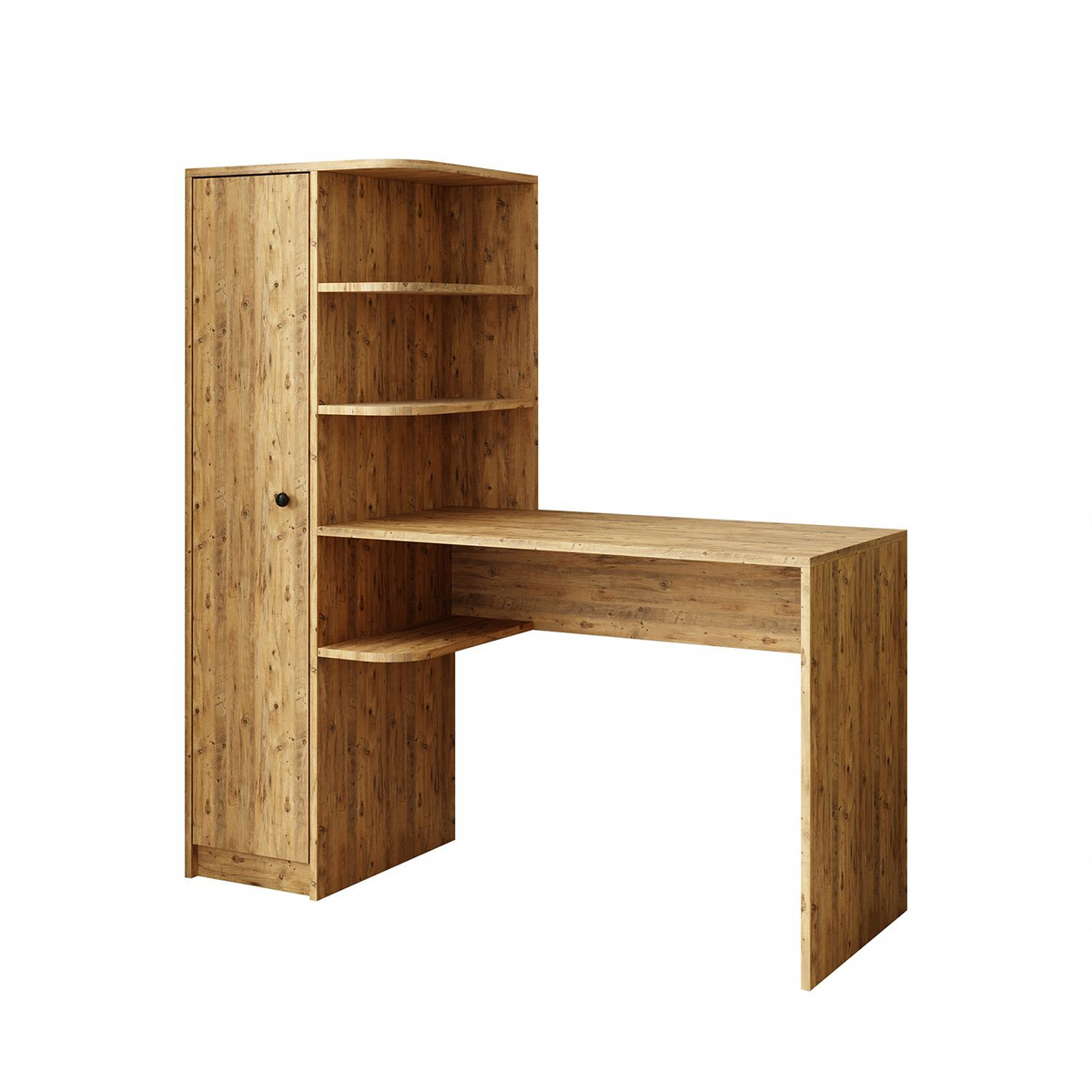 Norda Design Työpöytä ja kirjahylly Academe, Atlantic Pine -mänty, 50 × 143,2 × 143,2 cm (malli 2)