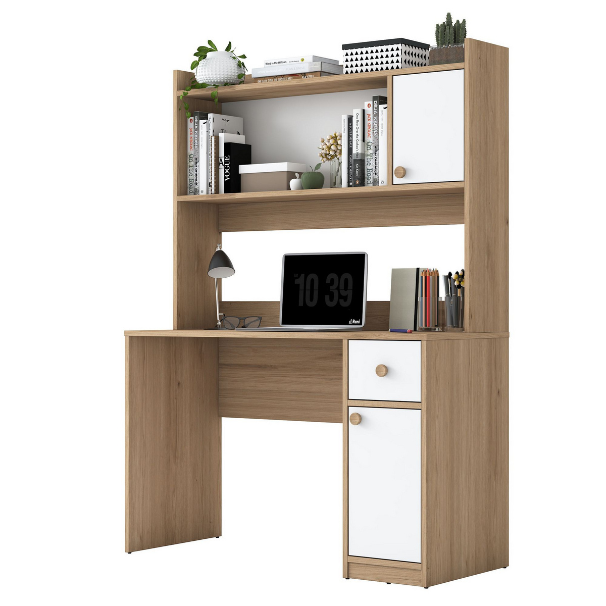 Norda Design Työpöytä ja kirjahylly Scriptor, 50 × 120 × 166 cm