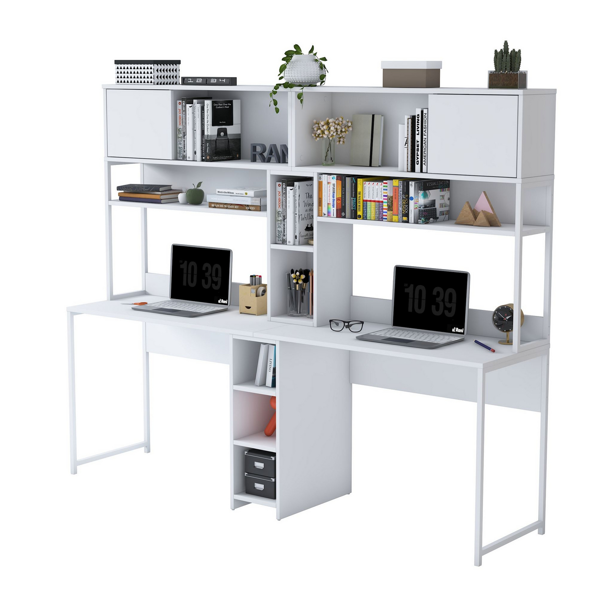 Norda Design Työpöytä Libretto, valkoinen, 50 × 210 × 170,5 cm