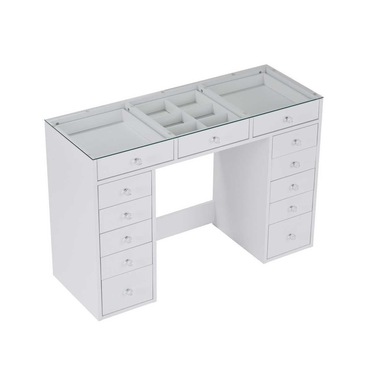 Norda Design Meikkipöytä Lucia, valkoinen, 44,5 × 120 × 79,8 cm