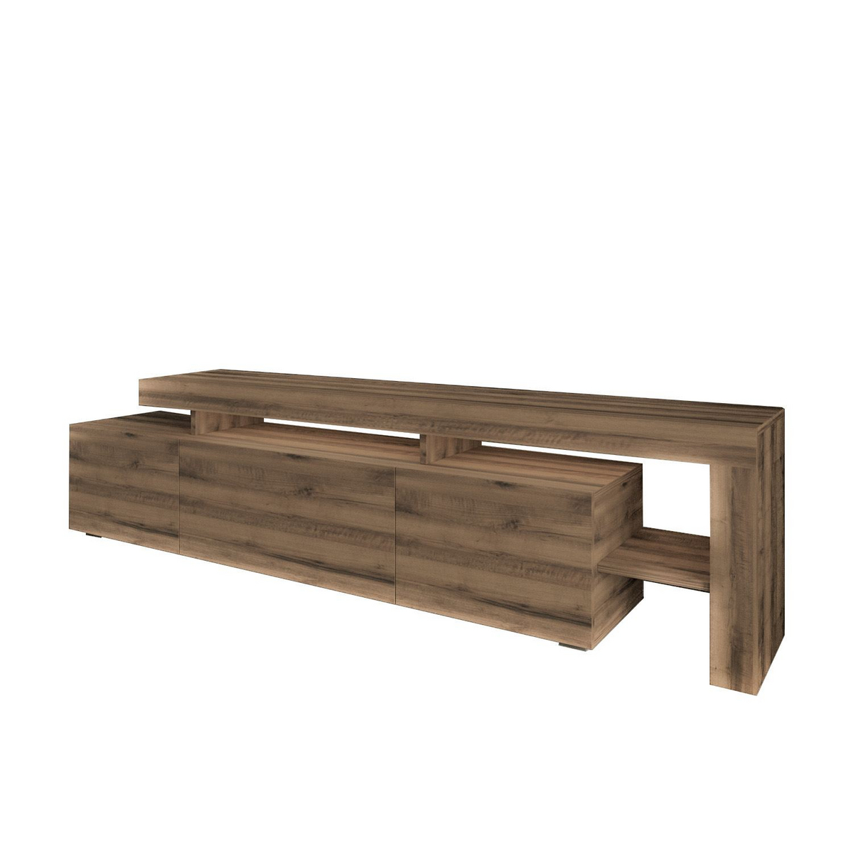 Norda Design TV-taso Beeliz, antiikkipähkinä, 37 × 192 × 53 cm