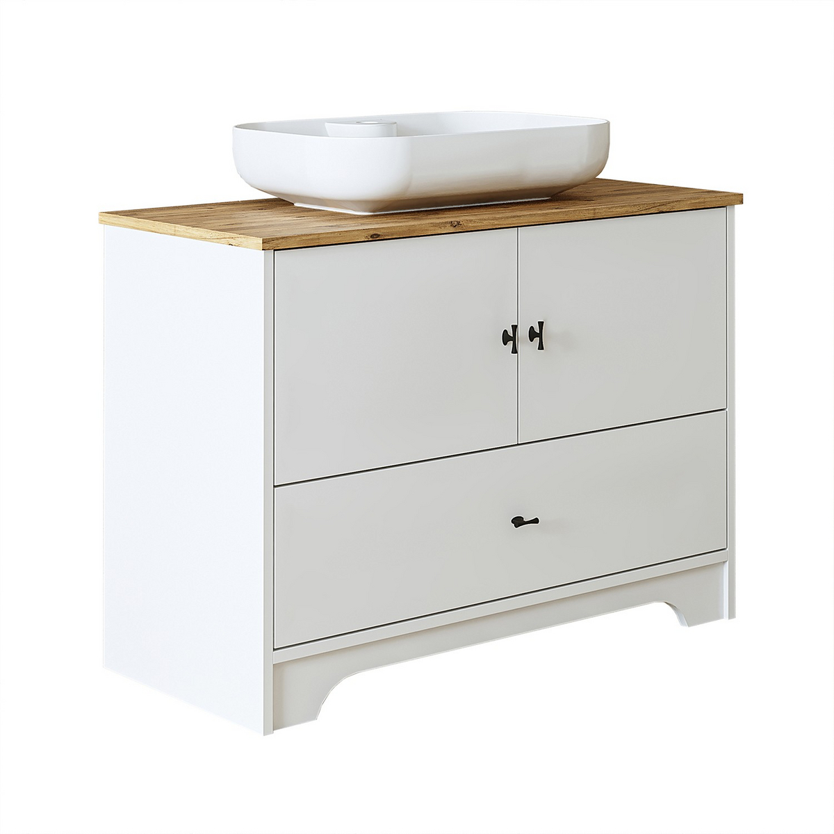 Norda Design Allaskaappi Lecce, mattavalkoinen, 45 × 99,5 × 72 cm