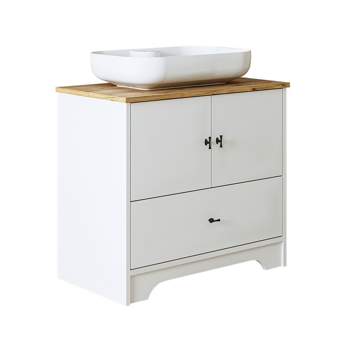 Norda Design Allaskaappi Salerno, mattavalkoinen, 45 × 80 × 72 cm