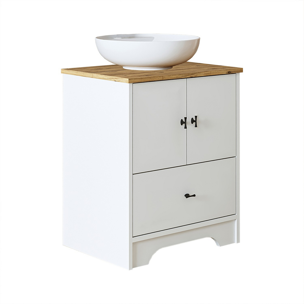 Norda Design Allaskaappi Ibiza, mattavalkoinen, 45 × 60 × 72 cm