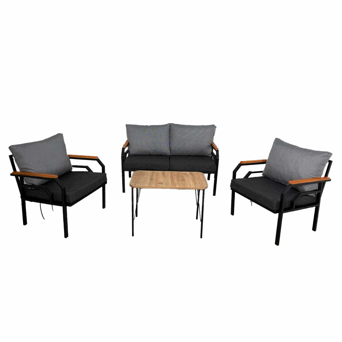 Norda Design Puutarhakalustesarja Kutay Kaz Sehpa, antrasiitti, 61 × 61 × 70 cm