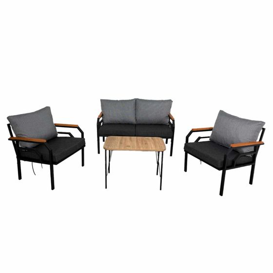 Norda Design Puutarhakalustesarja Kutay Kaz Sehpa, antrasiitti, 61 × 61 × 70 cm