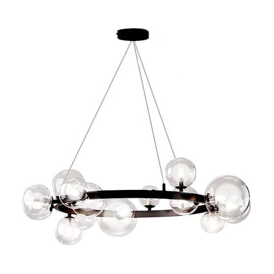 TOOLIGHT riippuva kattovalaisin APP906-15CP musta, 28x82x110cm