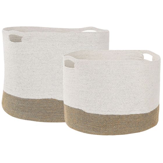 Korisetti 2 kpl KAHAN puuvilla Valkoinen