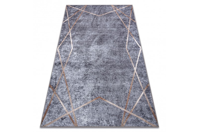 MIRO 51233.809 matto geometrinen liukumaton - harmaa 160x220 cm