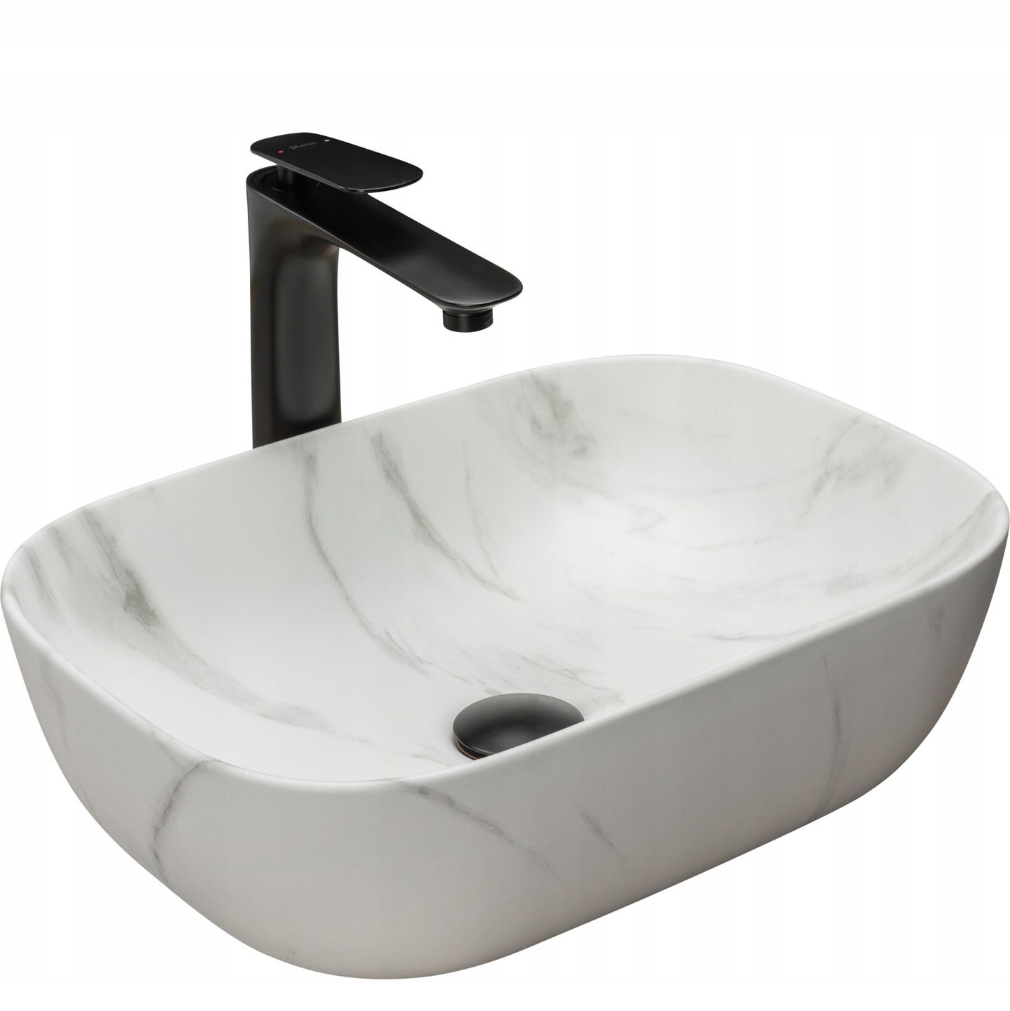 REA Malja-allas BELINDA marble matta, 80X33, 5X13, 5CM