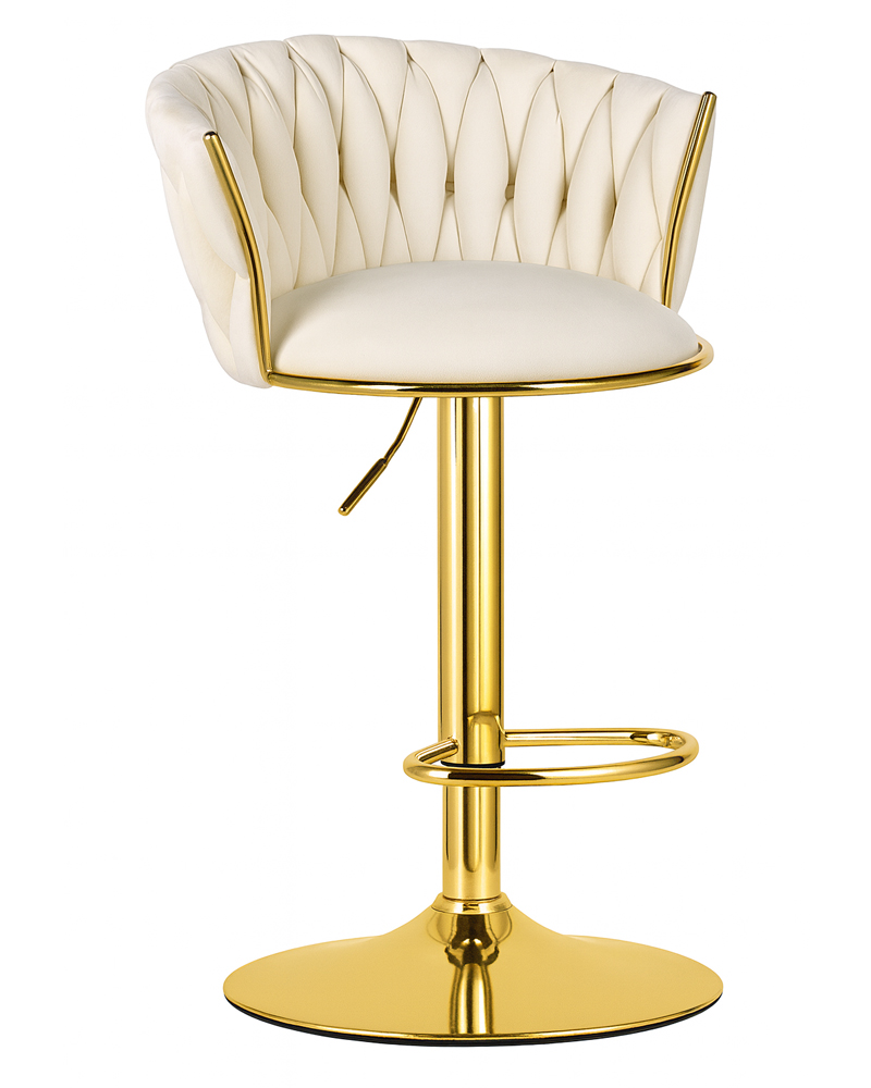 MIG-baarijakkara, beige, kultainen jalusta (1 kpl)