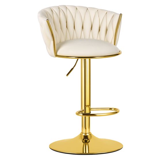 MIG-baarijakkara, beige, kultainen jalusta (1 kpl)