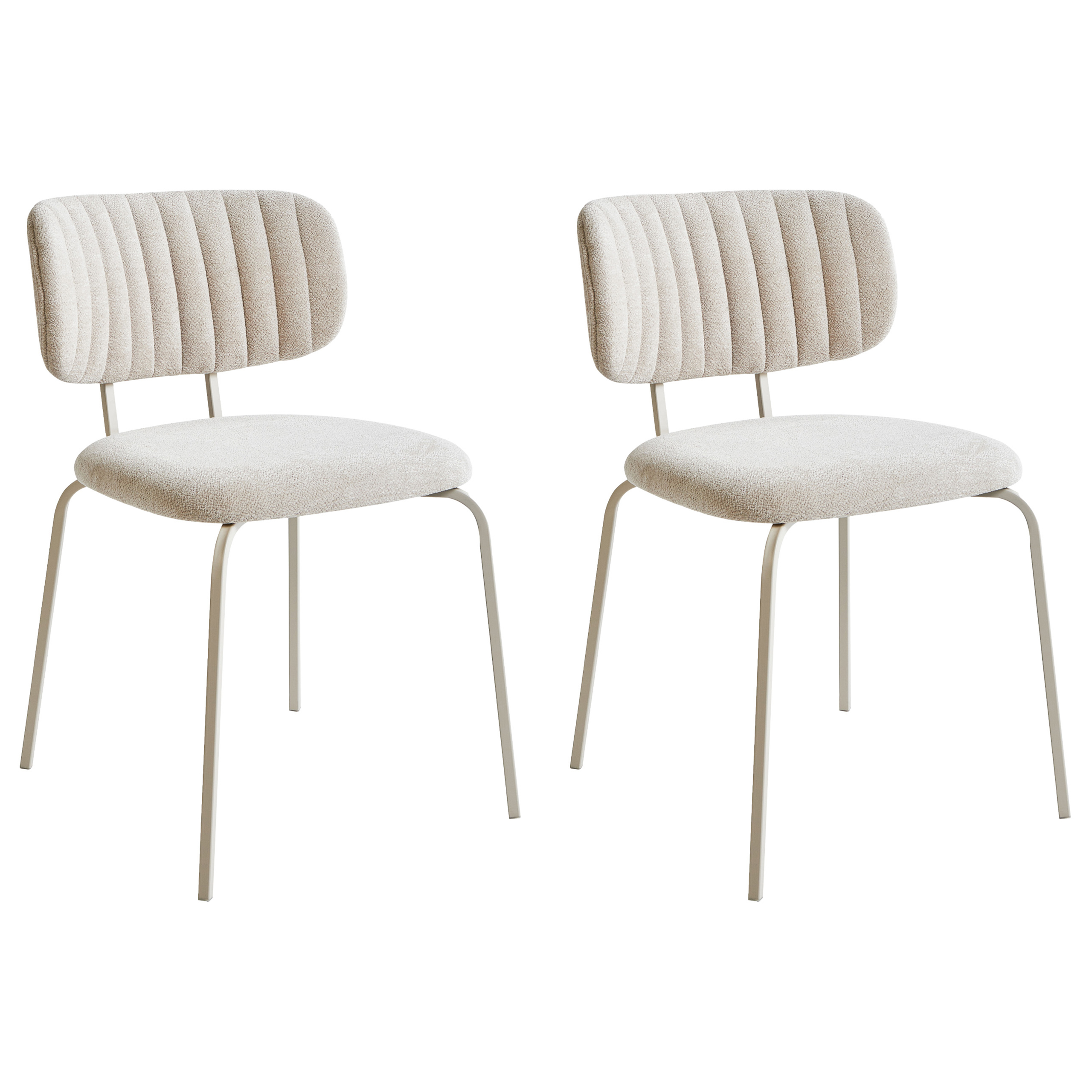 Ruokatuolisetti 2 kpl IRINS Chenille Vaaleanbeige