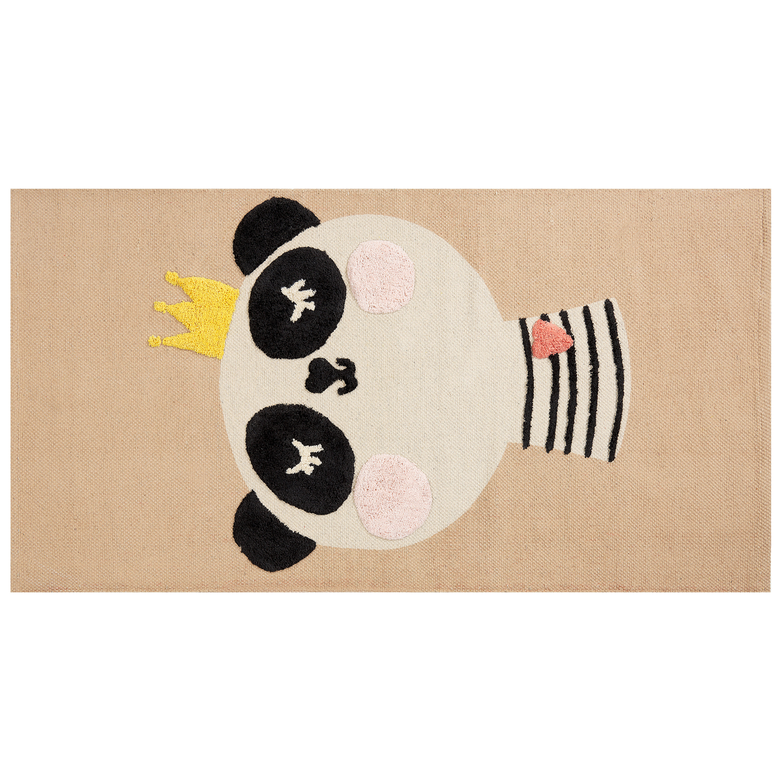 Lastenhuoneen matto BUNAN Beige 80 x 150 cm puuvilla