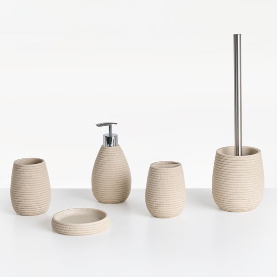 Kylpyhuonesetti 5 osaa QUILA Vaaleanbeige