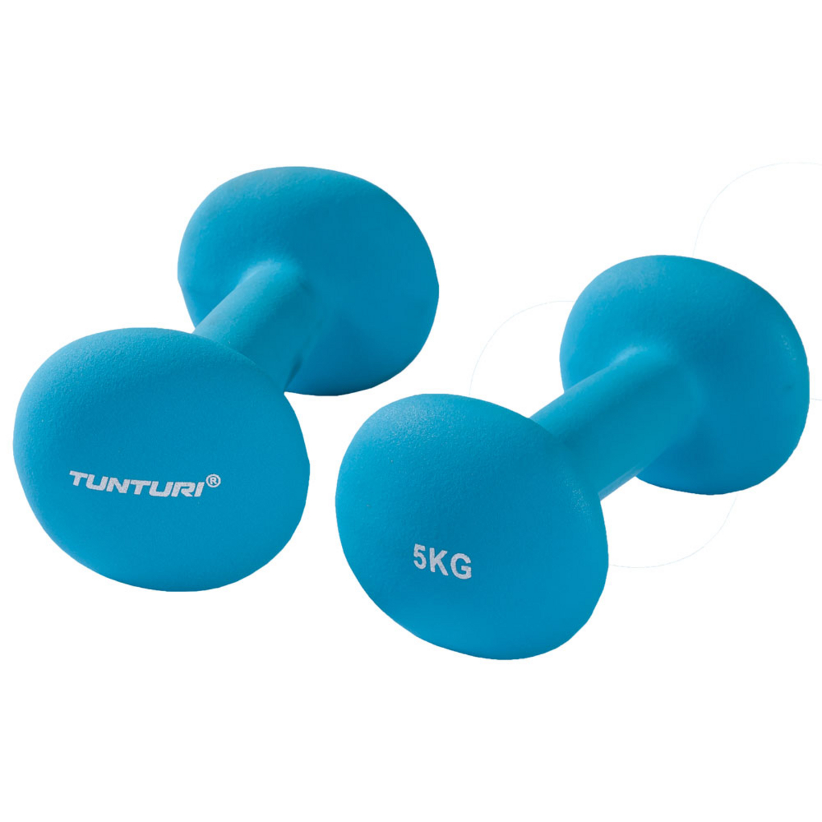 Tunturi Neoprene Dumbbells 5 kg käsipainot, sininen