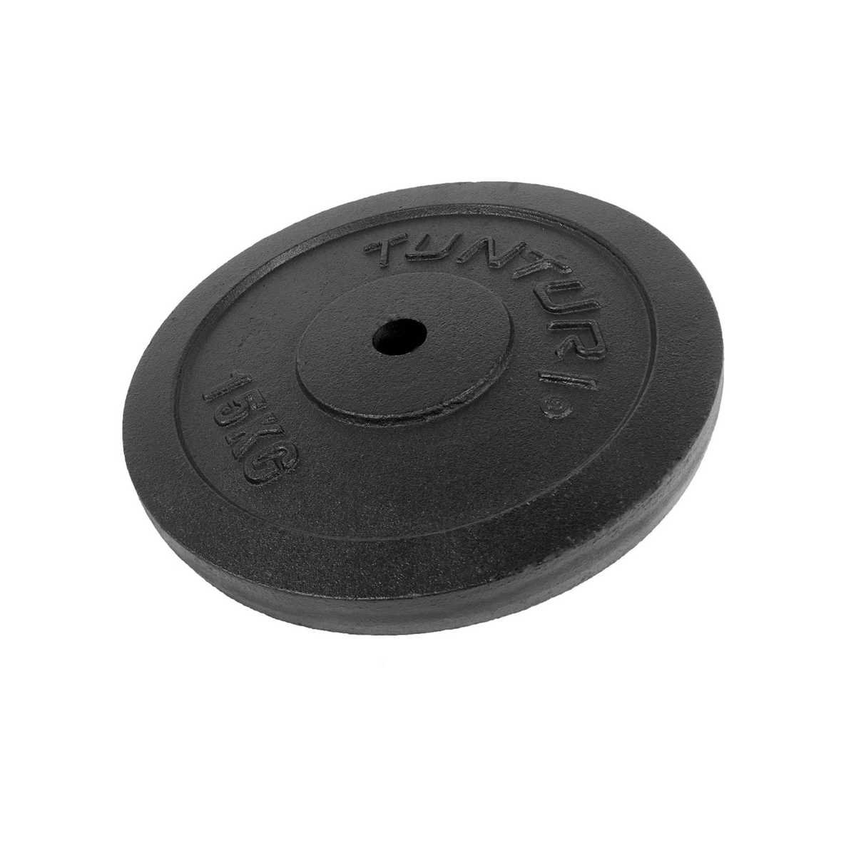 Tunturi Plate musta levypaino, 30 mm, 15 kg