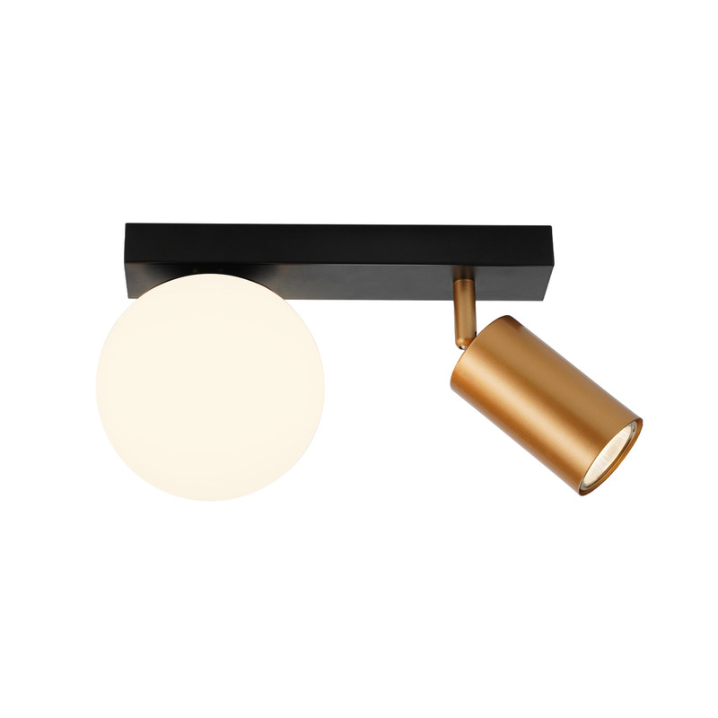 NETTLIFE 2- lamppuinen vintage - kattovalaisin, metallinen kattovalaisin, kultainen GU10, E14