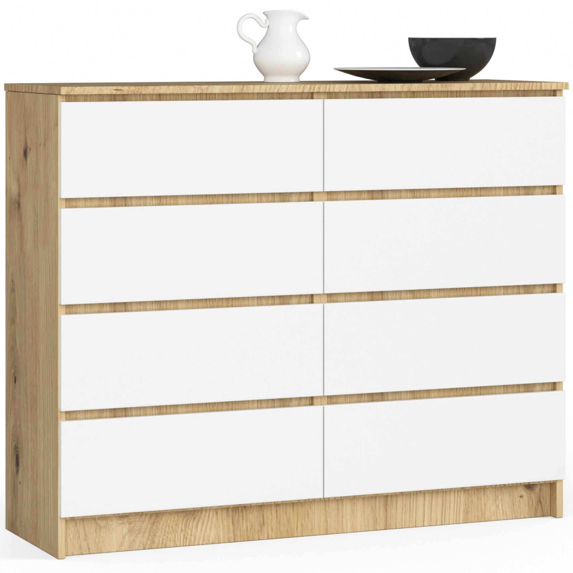 Akord Lipasto Laatikolla Artisan-tammi/Valkoinen 120x40x99
