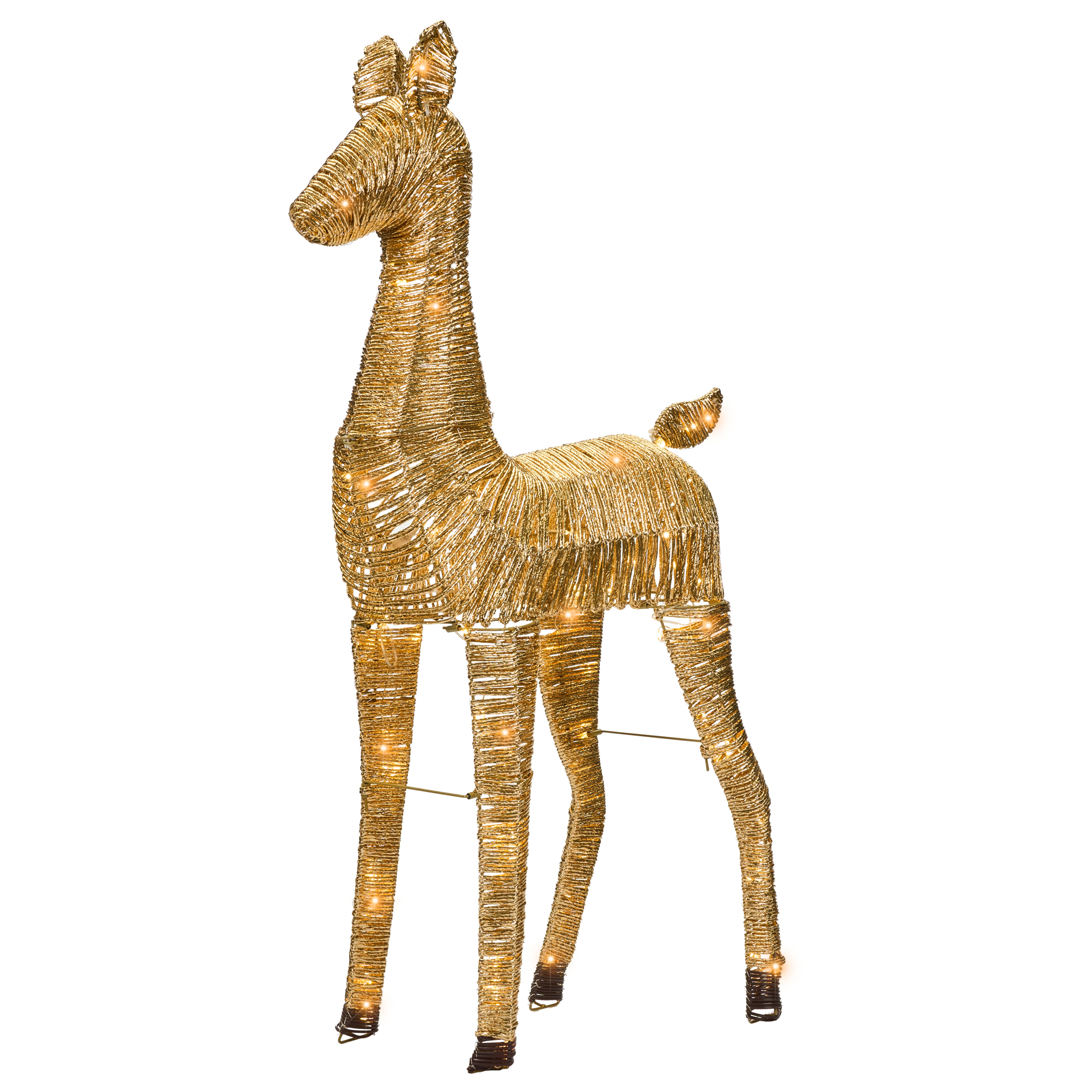 Joulukoriste LED-valo AKUREYRI Poro 110 cm Kulta