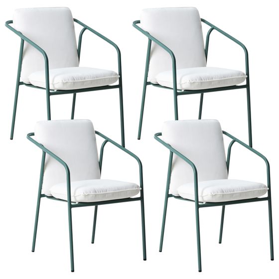 Puutarhatuolisetti pehmusteilla 4 kpl ASCIANO metalli Vihreä