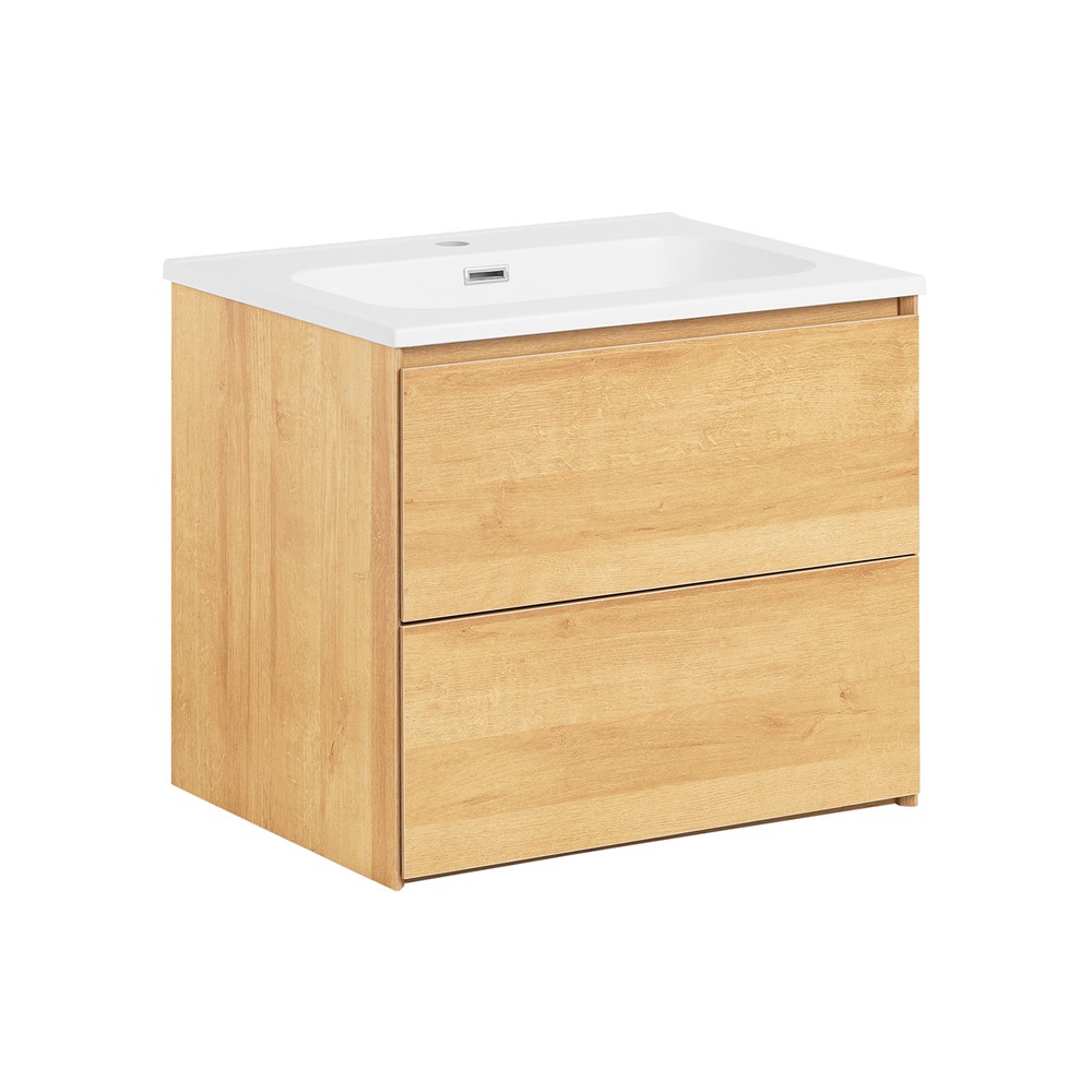 SoBuy Kylpyhuonekaappi Allaskaappi puukuitulevystä valkoinen BZR174-N