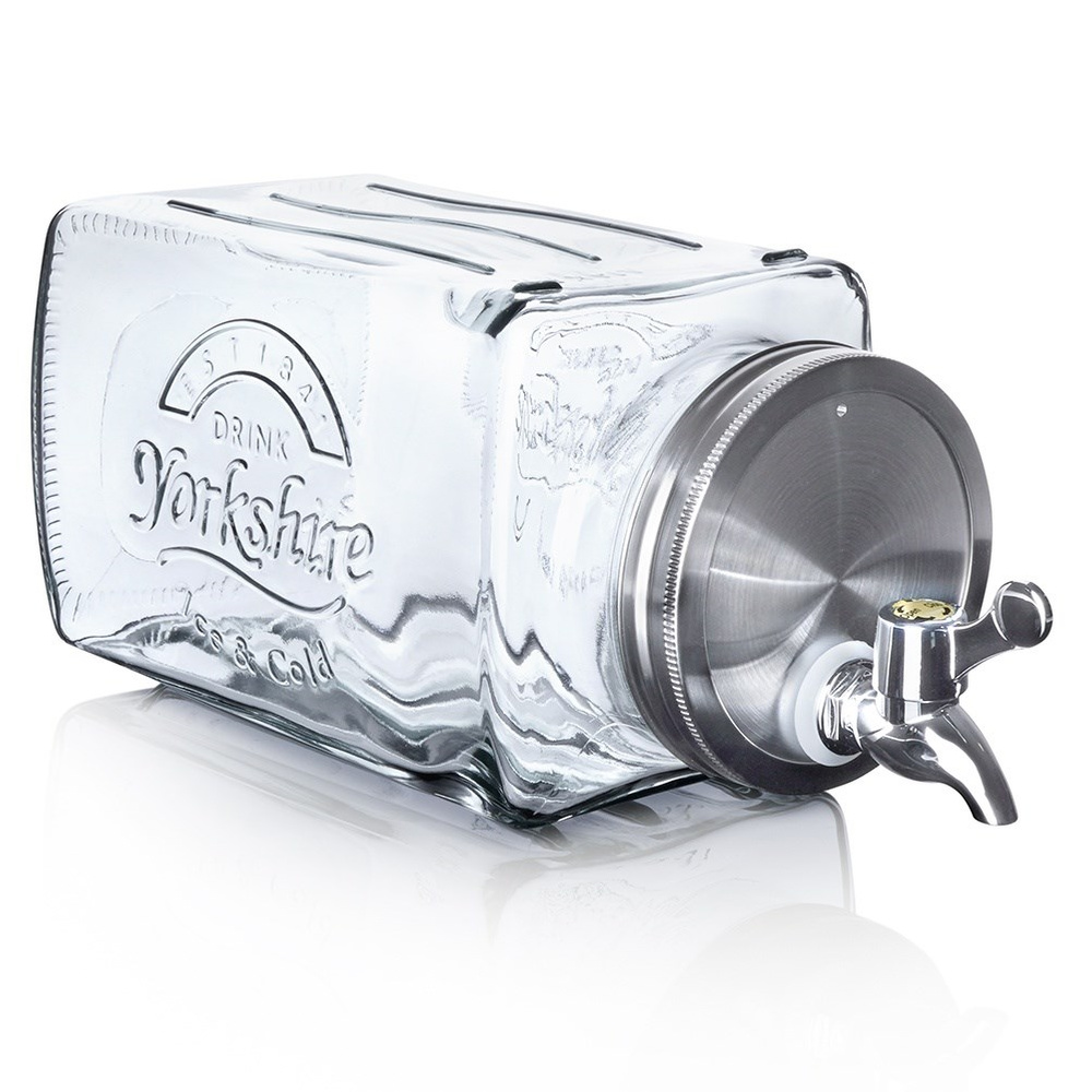 Lasinen juomapurkki jääkaapille hanalla, 3,5 l