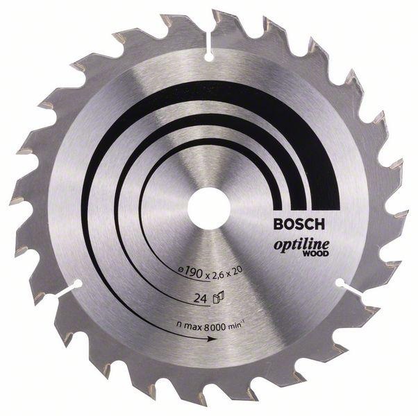 Bosch Optiline Wood -Pyörösahanterä 190x20 mm, 24 hammasta