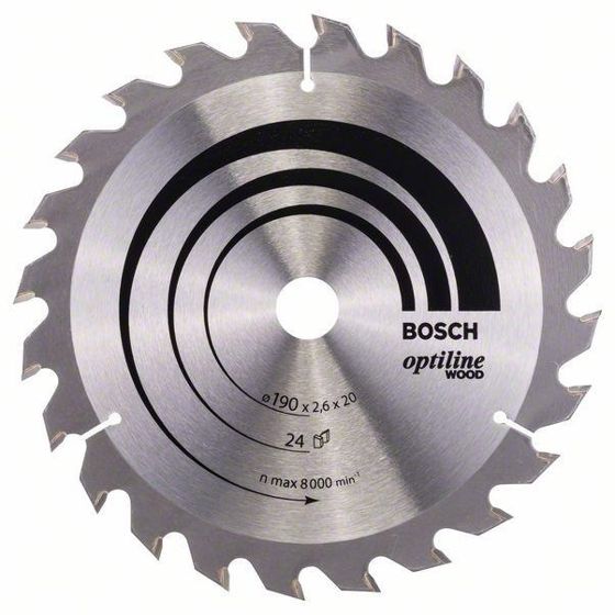 Bosch Optiline Wood -Pyörösahanterä 190x20 mm, 24 hammasta