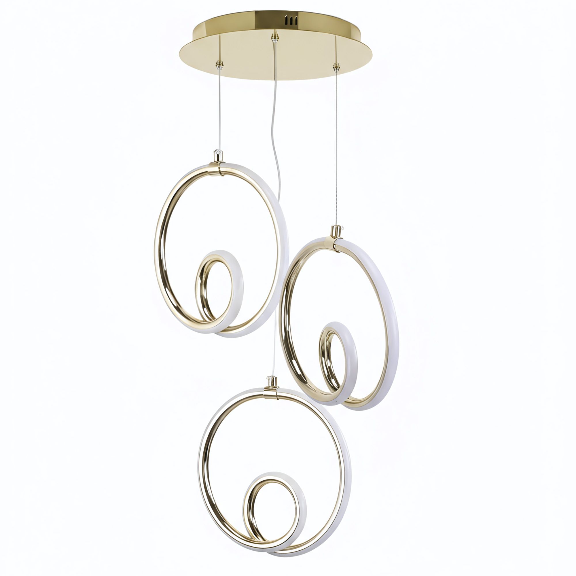 TOOLIGHT riippuvalaisin LHJ095-3CP valkoinen, kulta, 20,5X20,5X195CM