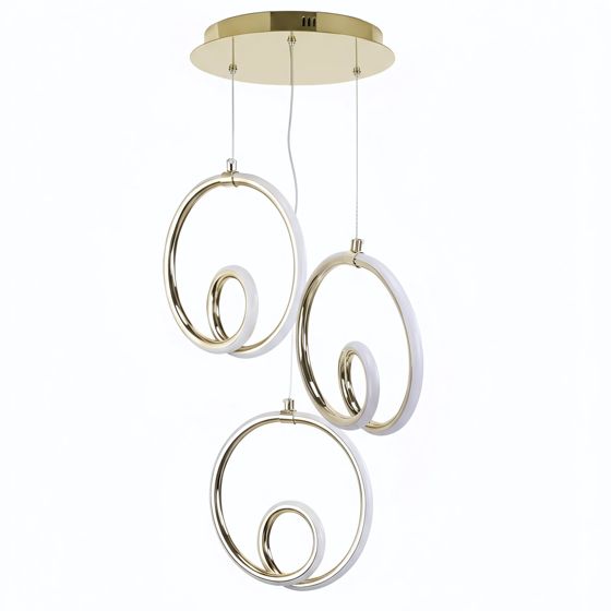 TOOLIGHT riippuvalaisin LHJ095-3CP valkoinen, kulta, 20,5X20,5X195CM