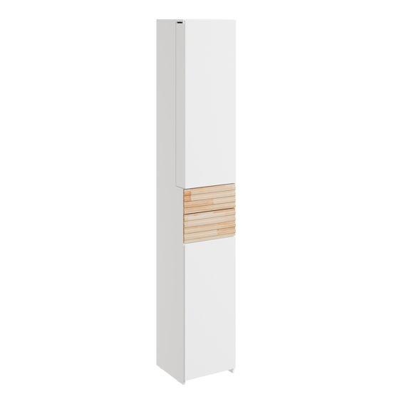 Korkea kylpyhuonekaappi valkoinen 30x30x180 cm BZR244-WN