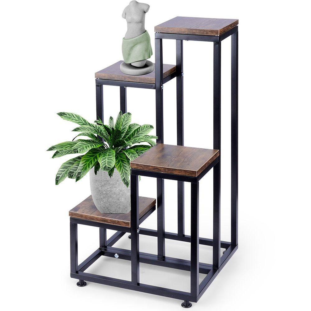 4-kerroksinen metallinen kukkateline 69 cm