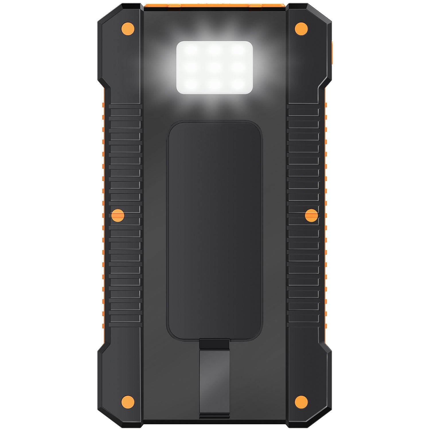 PowerBank 6 000 mAh 10 W aurinkokenno Musta/oranssi