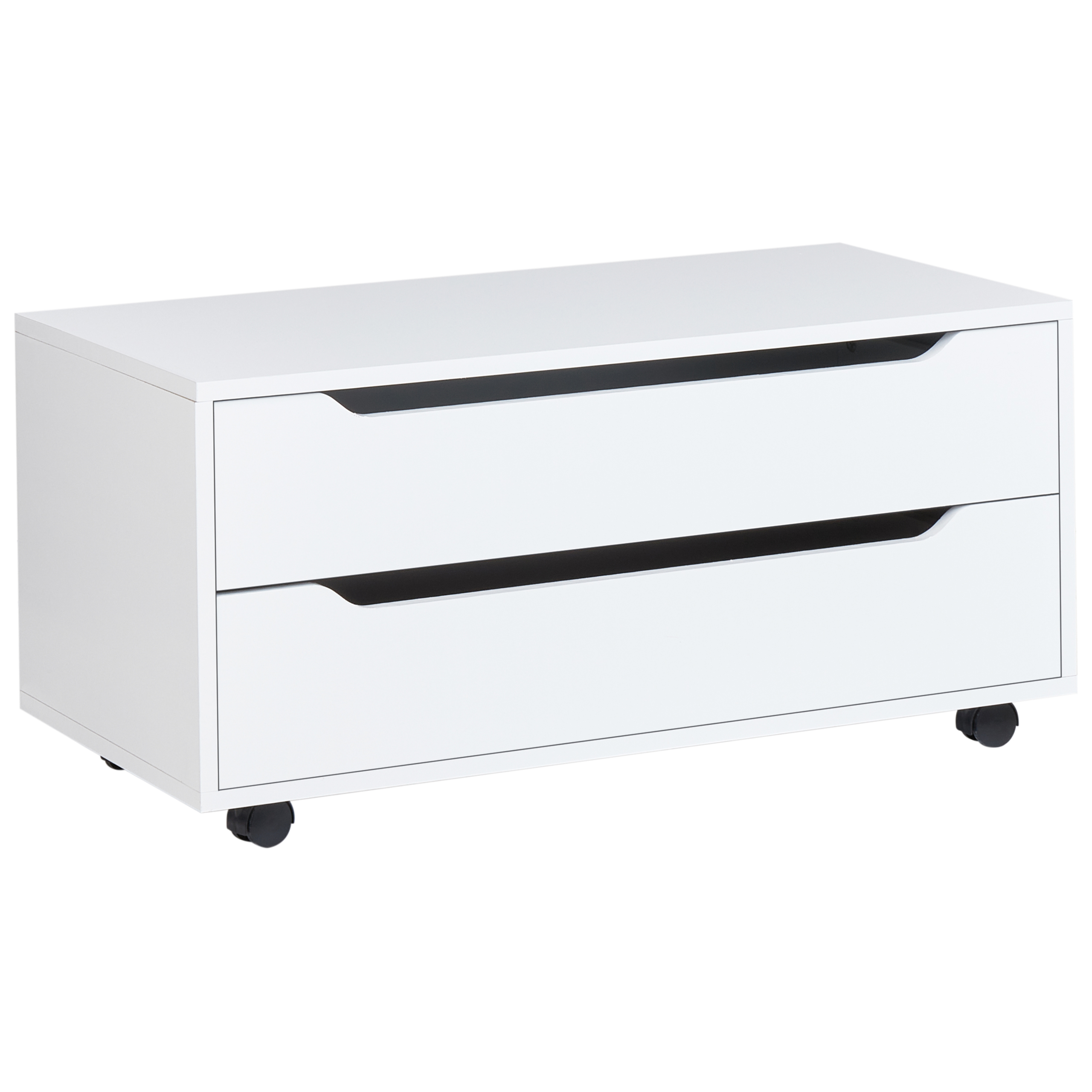 Kylpyhuoneen kaappi OSASCO pyörillä 80 cm Valkoinen