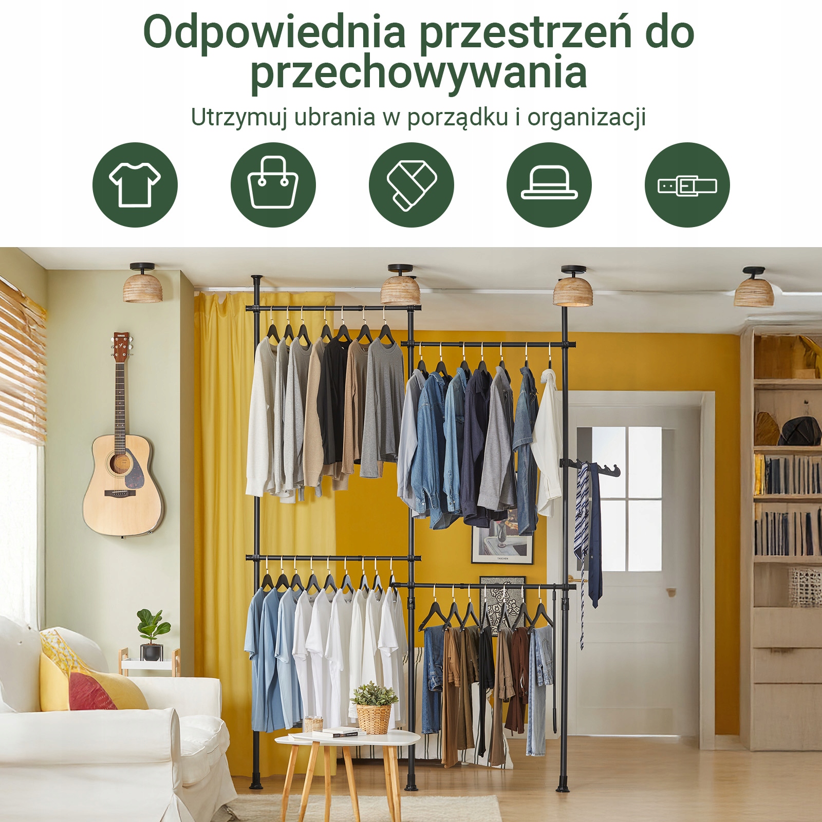 SoBuy Vaatekaappi KLS03-SCH musta metallinen kestävä