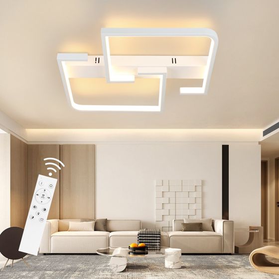 NETTLIFE LED - kattovalaisin olohuoneeseen, himmennettävä kaukosäätimellä, 45 W, 60 cm, metallivalaisin, moderni