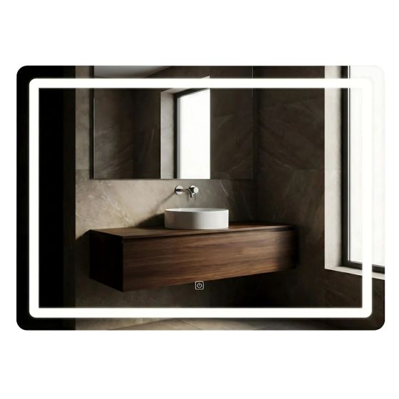 REA peili LED SQUARE 80x60 Valkoinen, 2x80x60cm